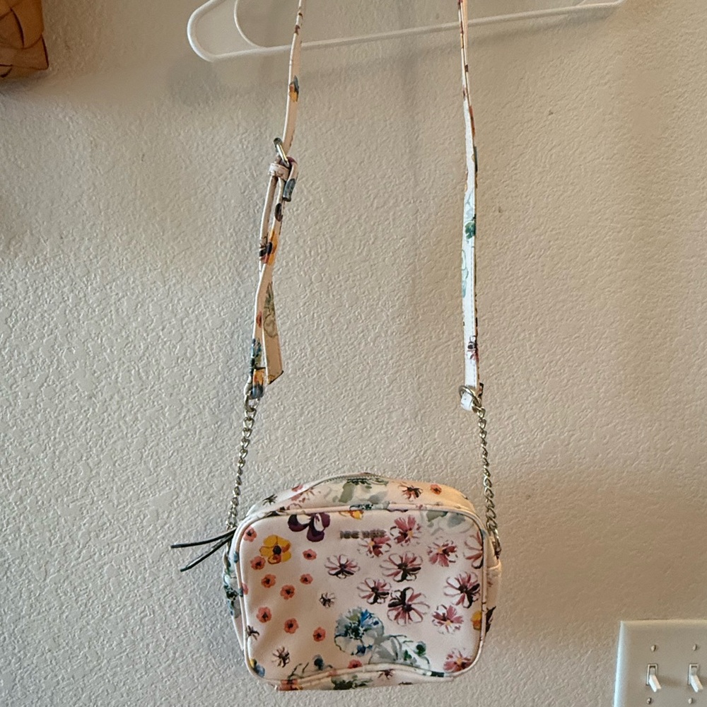 Nine West Floral Crossbody Bag - White with Pink and Green